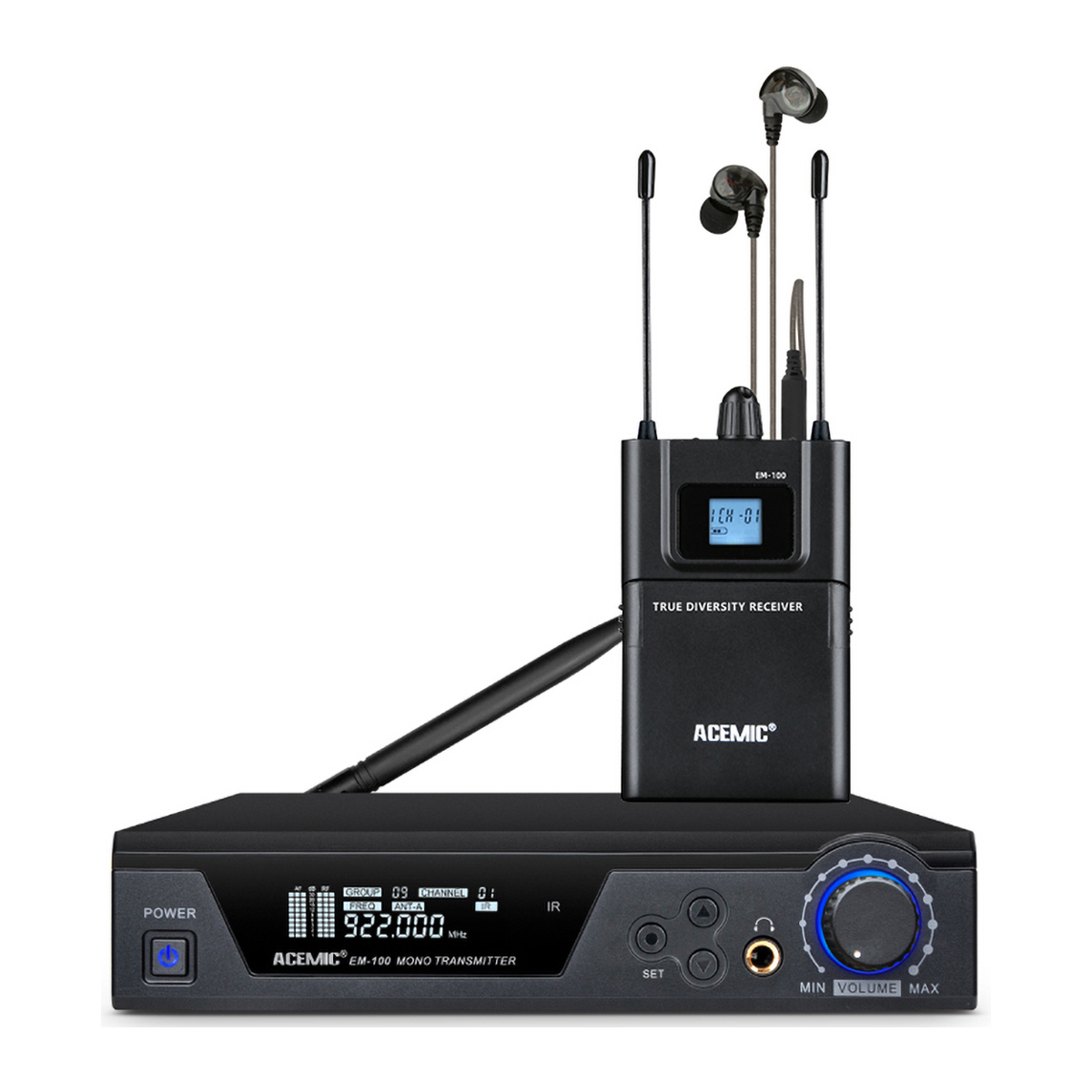 EM-100 Mono Wireless In-Ear Monitor System True Diversity