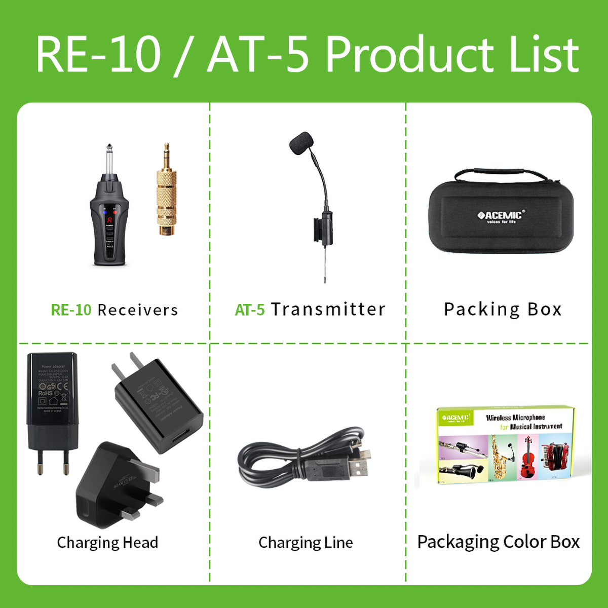 AT-5 Wireless Acoustic Guitar Microphone