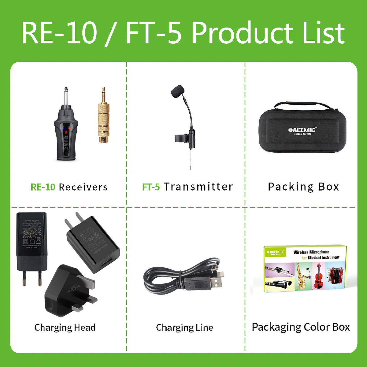 FT-5 Wireless Clarinet Microphone