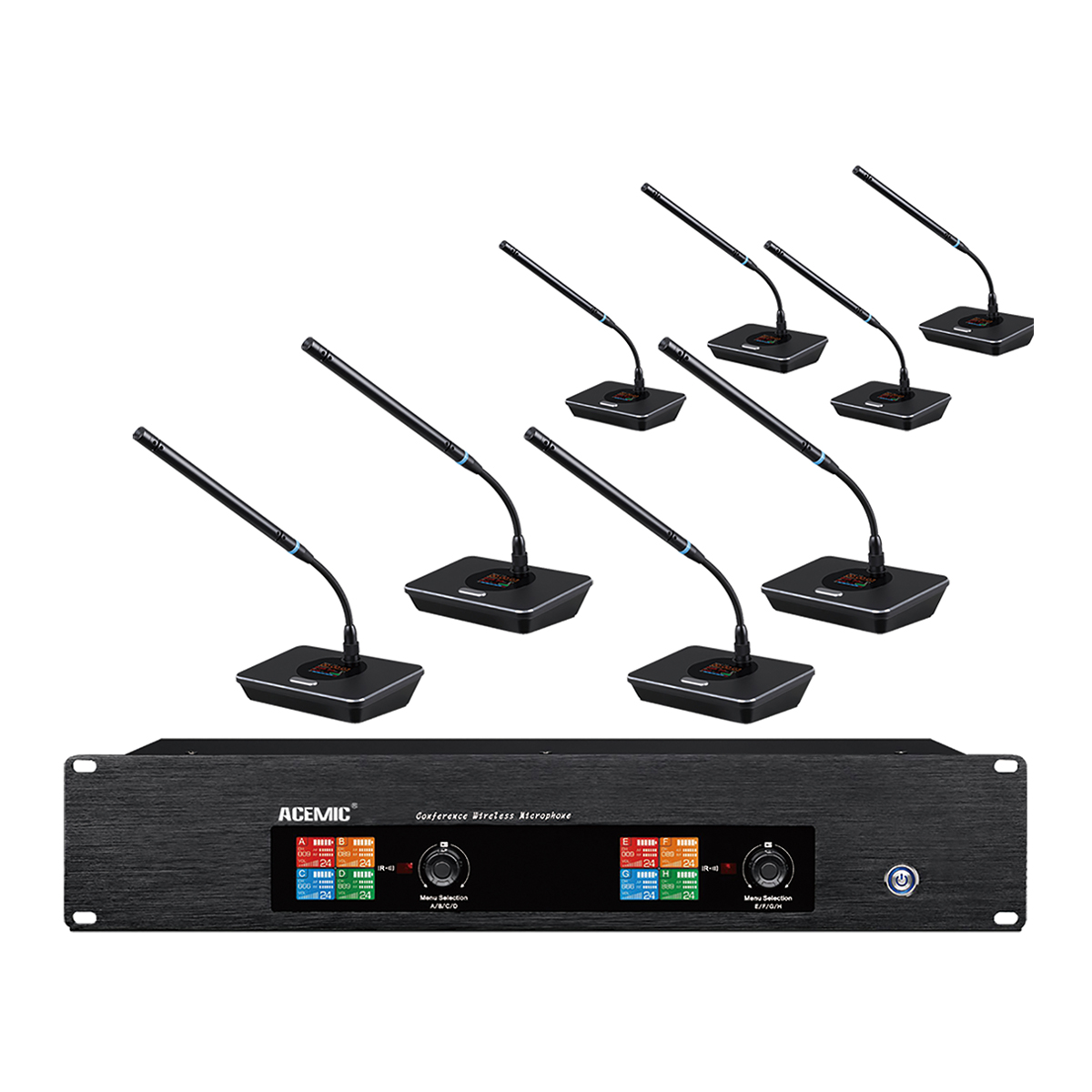 EU-8608 Wireless Conference Microphone System 8 Channel